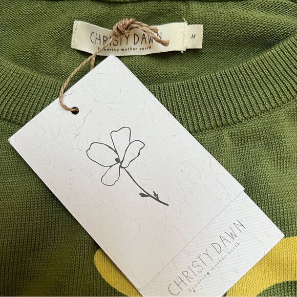 Christy Dawn Loungewear The Sonny X Sun Keep Sweater Olive Medium - Picture 5 of 6